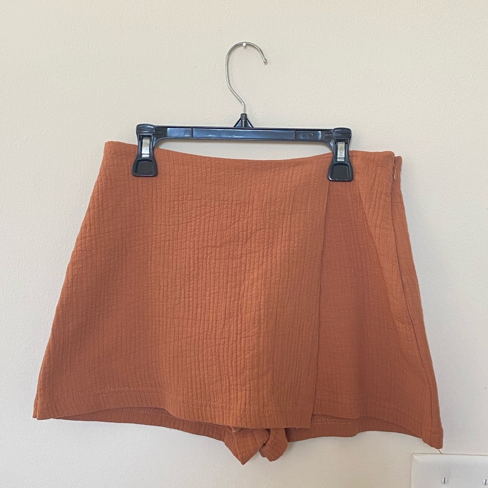 Textured Cotton Skort